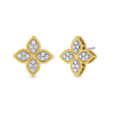 Roberto Coin 18kt Yellow Gold Medium Princess Flower Stud Earrings