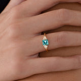 Atlantis Tourmaline Engagement Ring in Asscher Cut