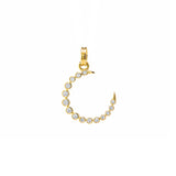Cosmic Diamond Crescent Moon Charm