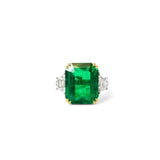 Emerald Three Stone Ring
