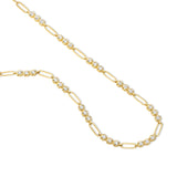 Round Diamond Illusion Set Paperclip Necklace