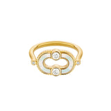 Magnetic Diamond & Stone Inlay Ring