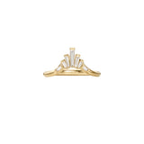 White Baguette Diamond Nesting Art Deco Wedding Ring