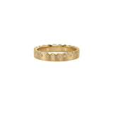 Matte Gold Scalloped Diamond Eternity Ring