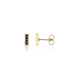 Monet Pave Gemstone Stud Earrings