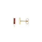 Monet Pave Gemstone Stud Earrings