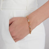 Clive Diamond Chain Link Bracelet With Diamond Clasp