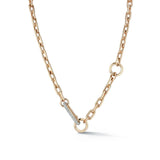 Saxon Chain Link Necklace with Diamond Clasp