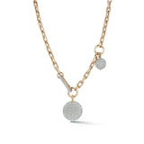 Saxon Chain Link Necklace with Diamond Clasp