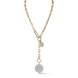 Saxon Chain Link Necklace with Diamond Clasp
