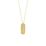 Ribbed Diamond Bar Necklace