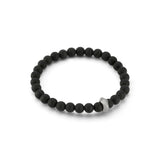 Sydney Matte Onyx & Sterling Silver Origami Beaded Bracelet