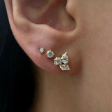 Diamond Posey Cluster Studs