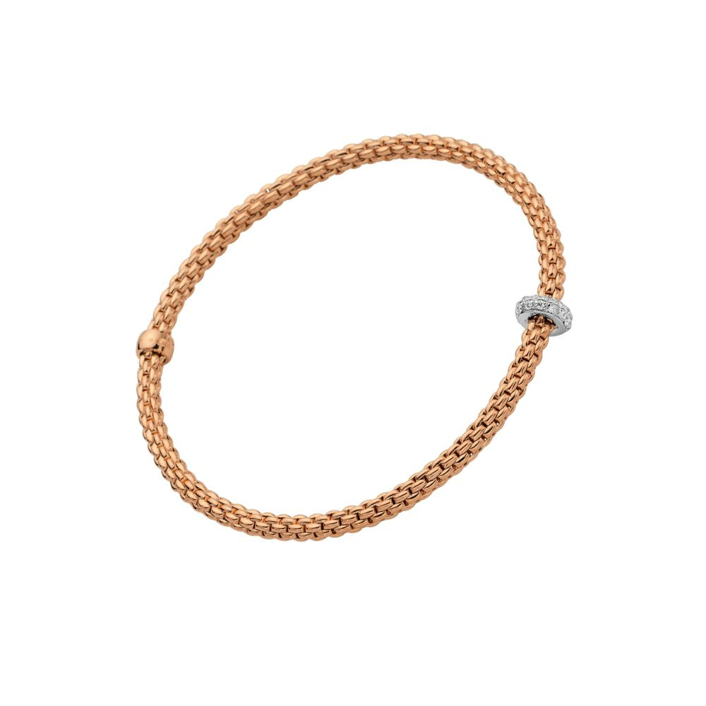 Prima Flex'It  Bracelet with Pave Diamond Rondelle