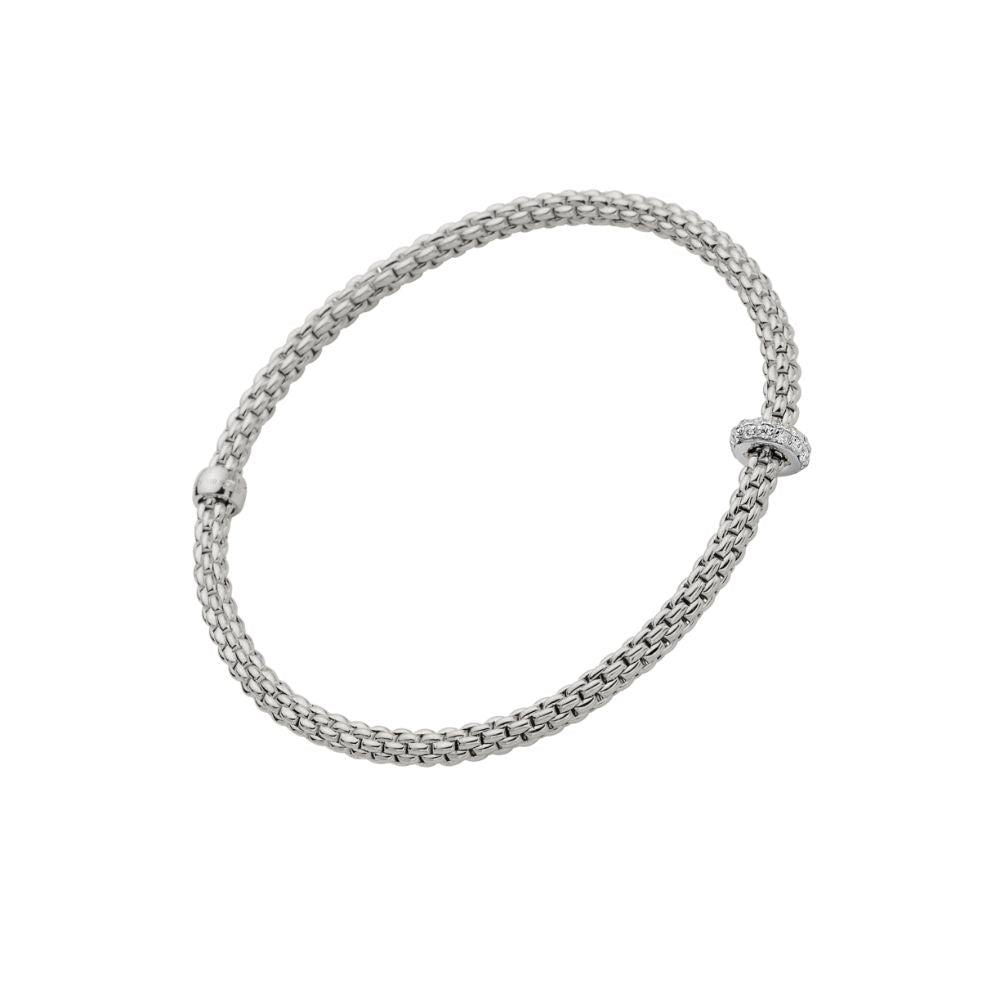 Prima Flex'It  Bracelet with Pave Diamond Rondelle