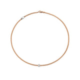 Eka Necklace with Pave Diamond Rondelle