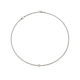 Eka Necklace with Pave Diamond Rondelle