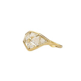 Interstellar Triangle Cut Diamond Dome Engagement Ring