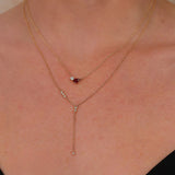 Ruby & Diamond Toi et Moi Necklace