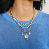 Diamond Victorian Lion Olive Medallion Charm