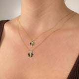 Fluted Heart Charm Necklace
