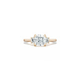 Lunetta Crescent Three Stone Engagement Ring