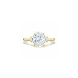 Lunetta Crescent Three Stone Engagement Ring