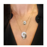 Phillips House 14kt Yellow Gold and Diamond Large Interlocking Aura Pendant Necklace
