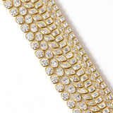 East West Bezel Set Oval Diamond Tennis Bracelet