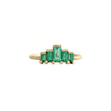 Art Deco Baguette Cut Emerald Ring