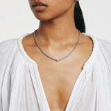 Eka Necklace with Pave Diamond Rondelle