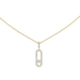 Large Move Uno Pave Diamond Pendant Necklace