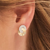 Phillips House 18kt Yellow Gold Mini Aura Interlocking Stud Earrings
