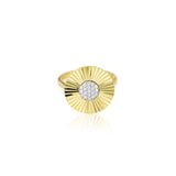 Phillips House 18kt Yellow Gold and Pave Diamond Large Aura Ring