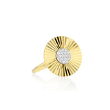 Phillips House 18kt Yellow Gold and Pave Diamond Large Aura Ring