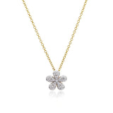 Phillips House 14k Yellow Gold Diamond Forget-Me-Not Petite Necklace