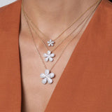 Phillips House 14k Yellow Gold Diamond Forget-Me-Not Petite Necklace