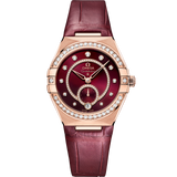 34 mm, Sedna™ gold on leather strap