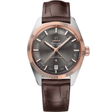 41 mm, steel - Sedna™ gold on leather strap
