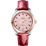 34 mm, steel - Sedna™ gold on leather strap