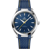 41 mm, steel on rubber strap