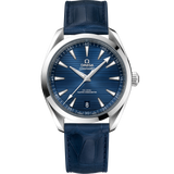 41 mm, steel on leather strap
