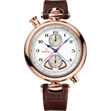 45 mm, Sedna™ gold on leather strap