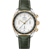 38 mm, steel - yellow gold on leather strap