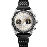 43 mm, steel on leather strap