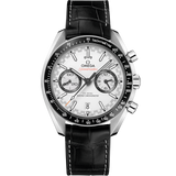 44.25 mm, steel on leather strap