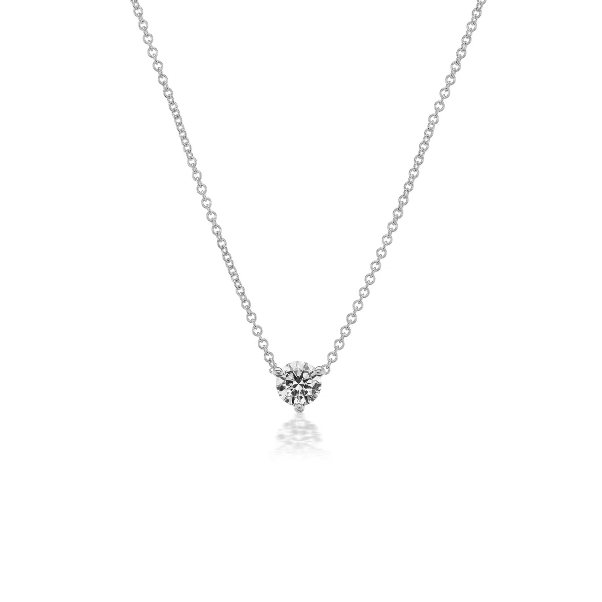 The Classic Diamond Solitaire Pendant Necklace
