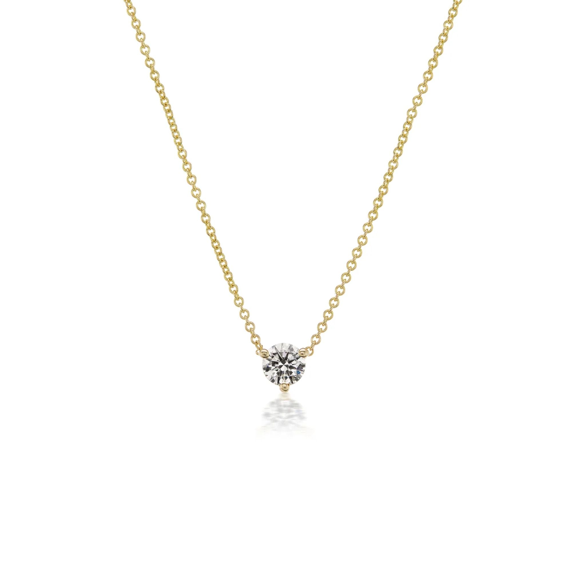 The Classic Diamond Solitaire Pendant Necklace