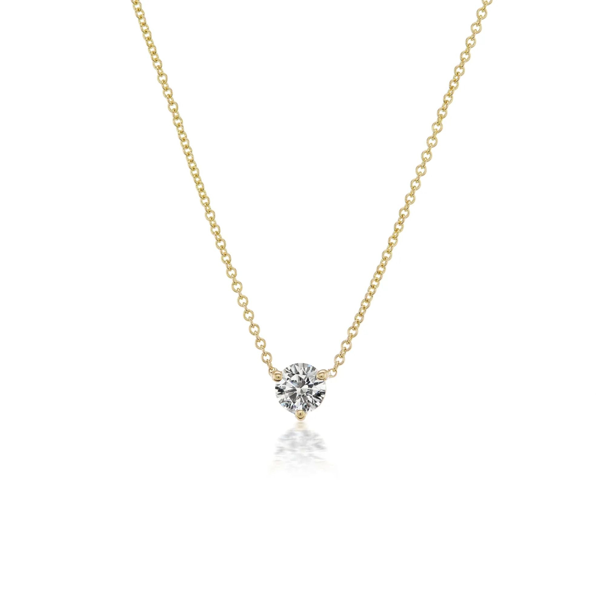 The Classic Diamond Solitaire Pendant Necklace
