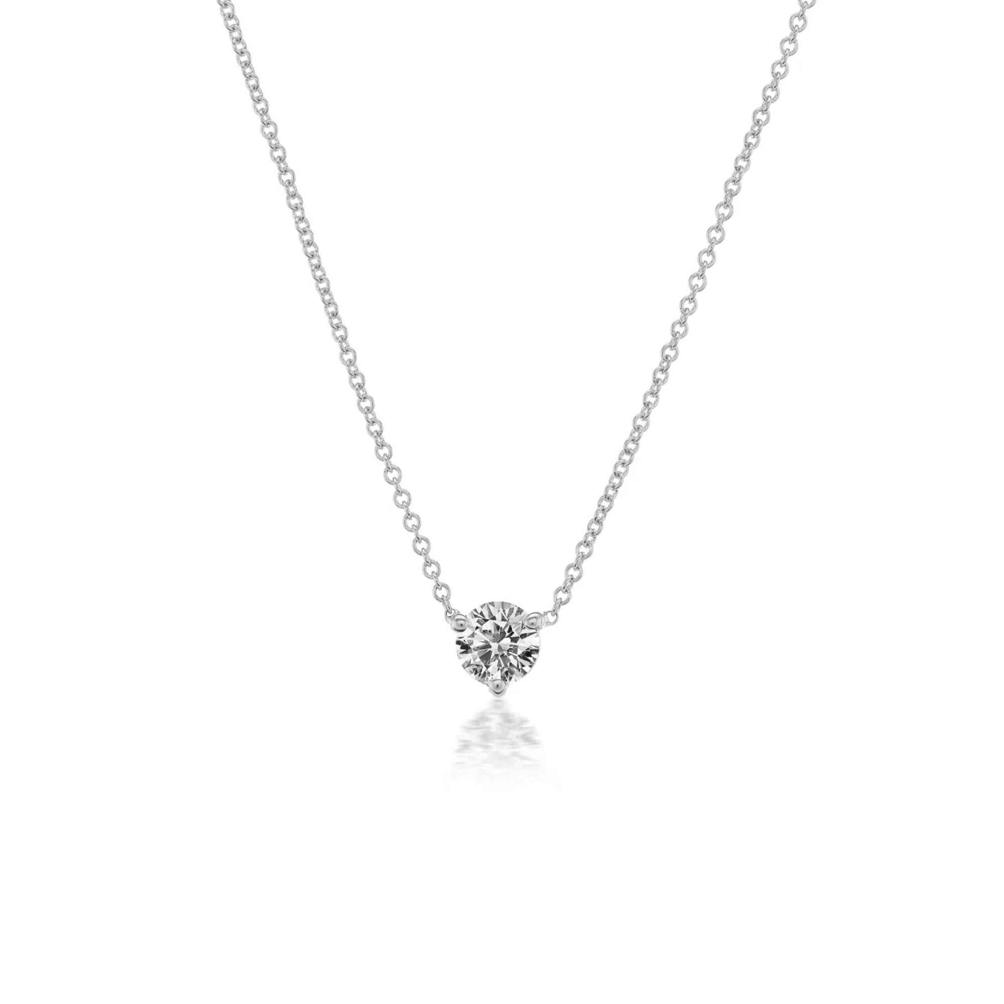 The Classic Diamond Solitaire Pendant Necklace